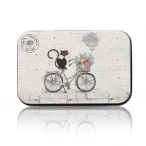 Scatoletta porta sapone Chat noir velo