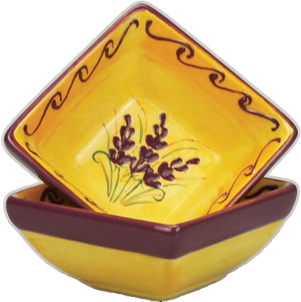 Lavande de Provence square bowls