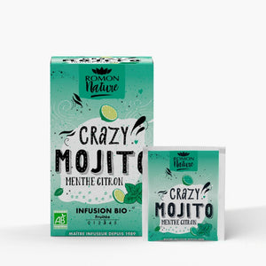 ottimo infuso alla menta e limone crazy mojito biologico e naturale da gustare caldo o freddo