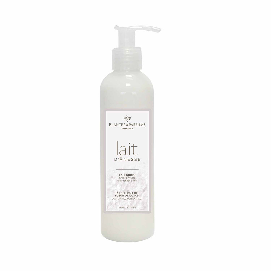 Body lotion with donkey milk and cotton extract